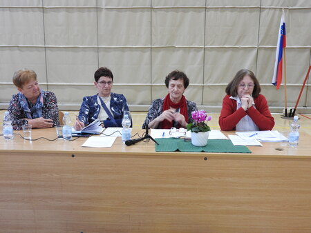 Delovno predsedstvo občnega zbora DU Cerklje